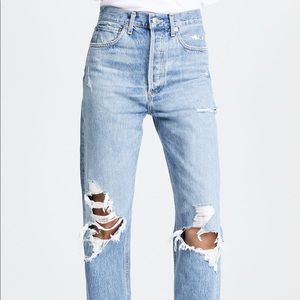 AGolde 90’s fit mid rise loose fit jean